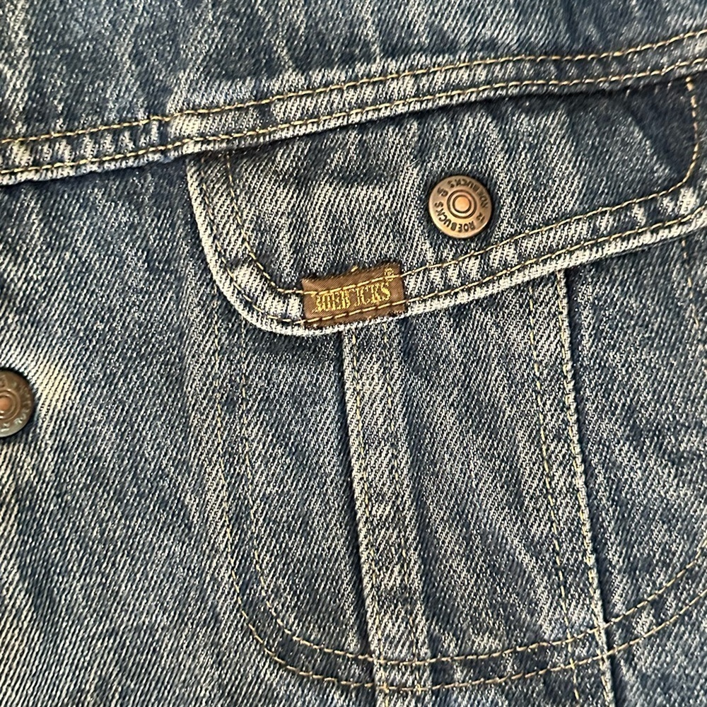 Vintage 70s Sears Roebucks Sherpa Denim Trucker Jean Jacket USA Size 38​ - Picture 12 of 12
